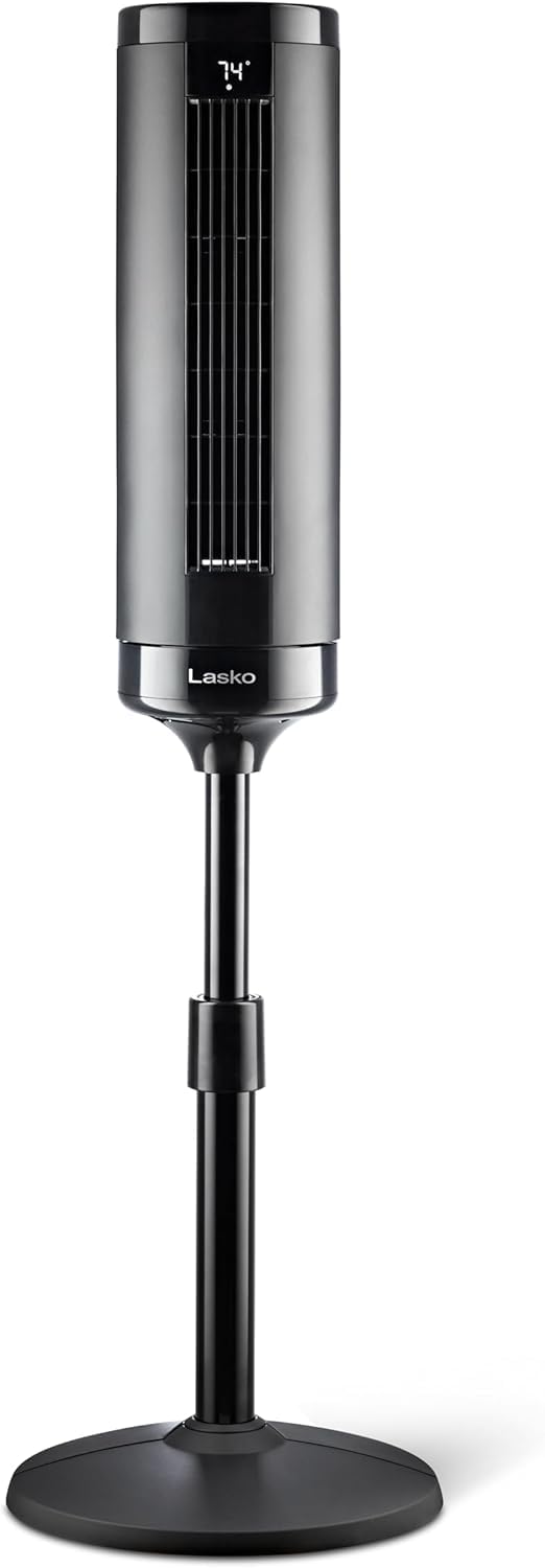 Black Tower Fan with Remote C516