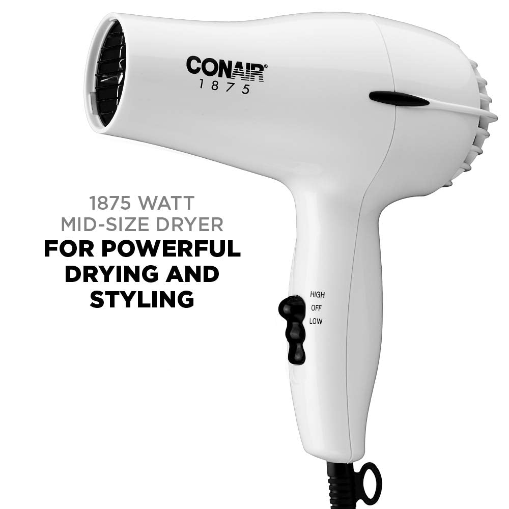 1875W Mid-Size White Hair Dryer V793482