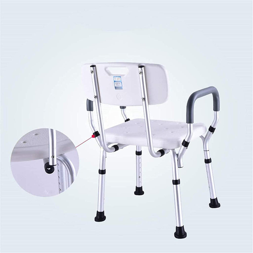 Padded Seat Transfer Bench, Bath Stools, Shower Chair with Arms and Back O6582