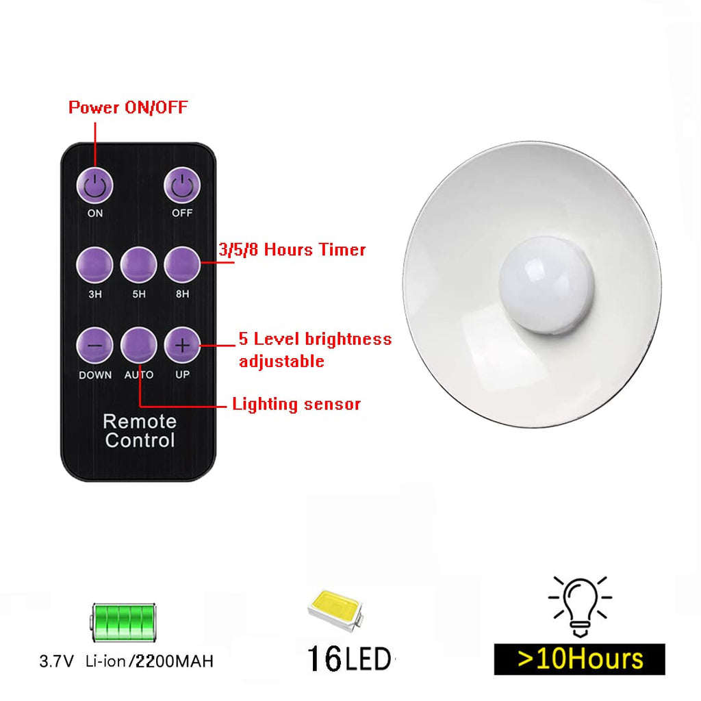 Solar Pendant Lights IP65 Waterproof Dusk to Dawn with Remote Controller H24572