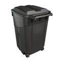 45 Gallon Black Wheeled Trash Can with Lid K1171
