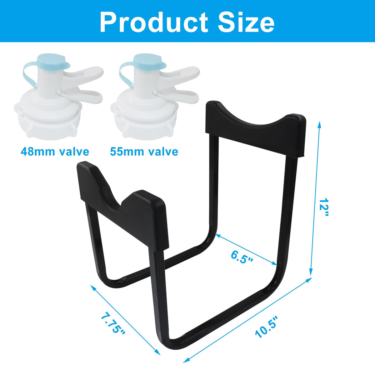 5 Gallon Water Jug Stand Black 12 Inches Height O473714
