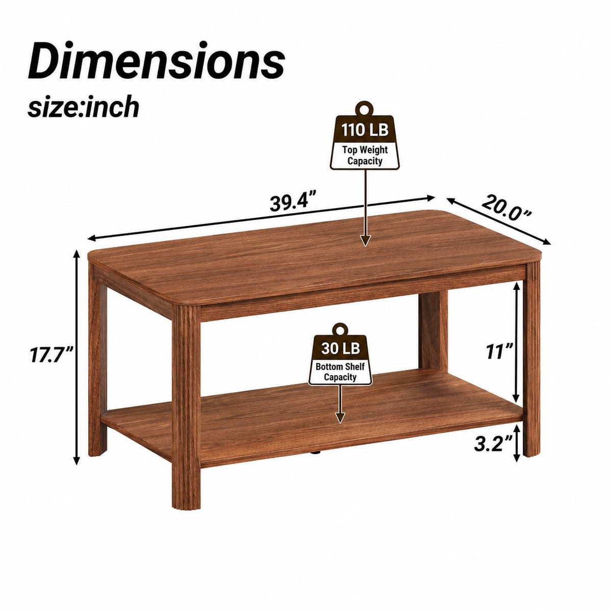 Walnut Coffee Table N6957