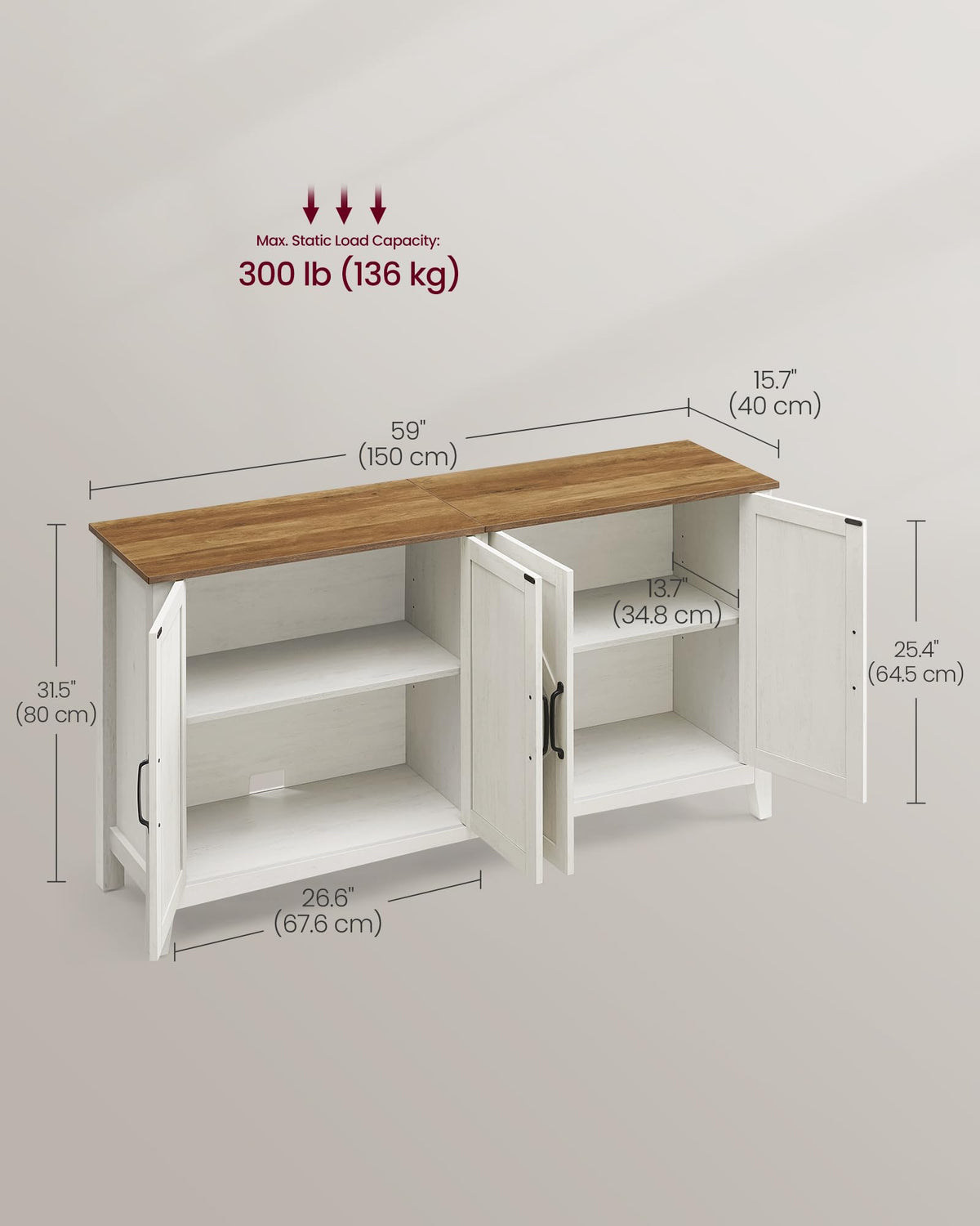 Buffet Cabinet with Adjustable Shelf L58529