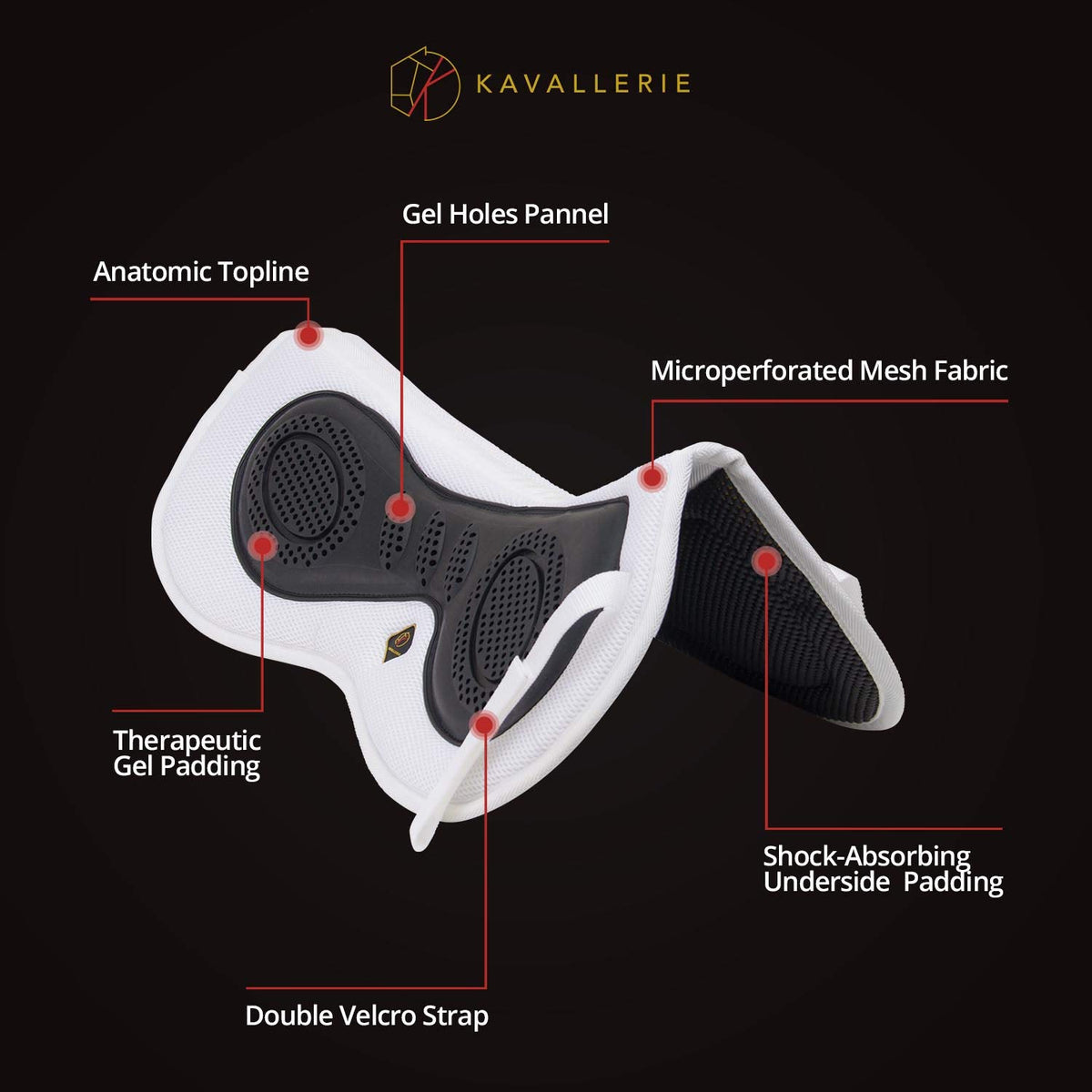3D Air-Mesh Half Pad English Saddle J238