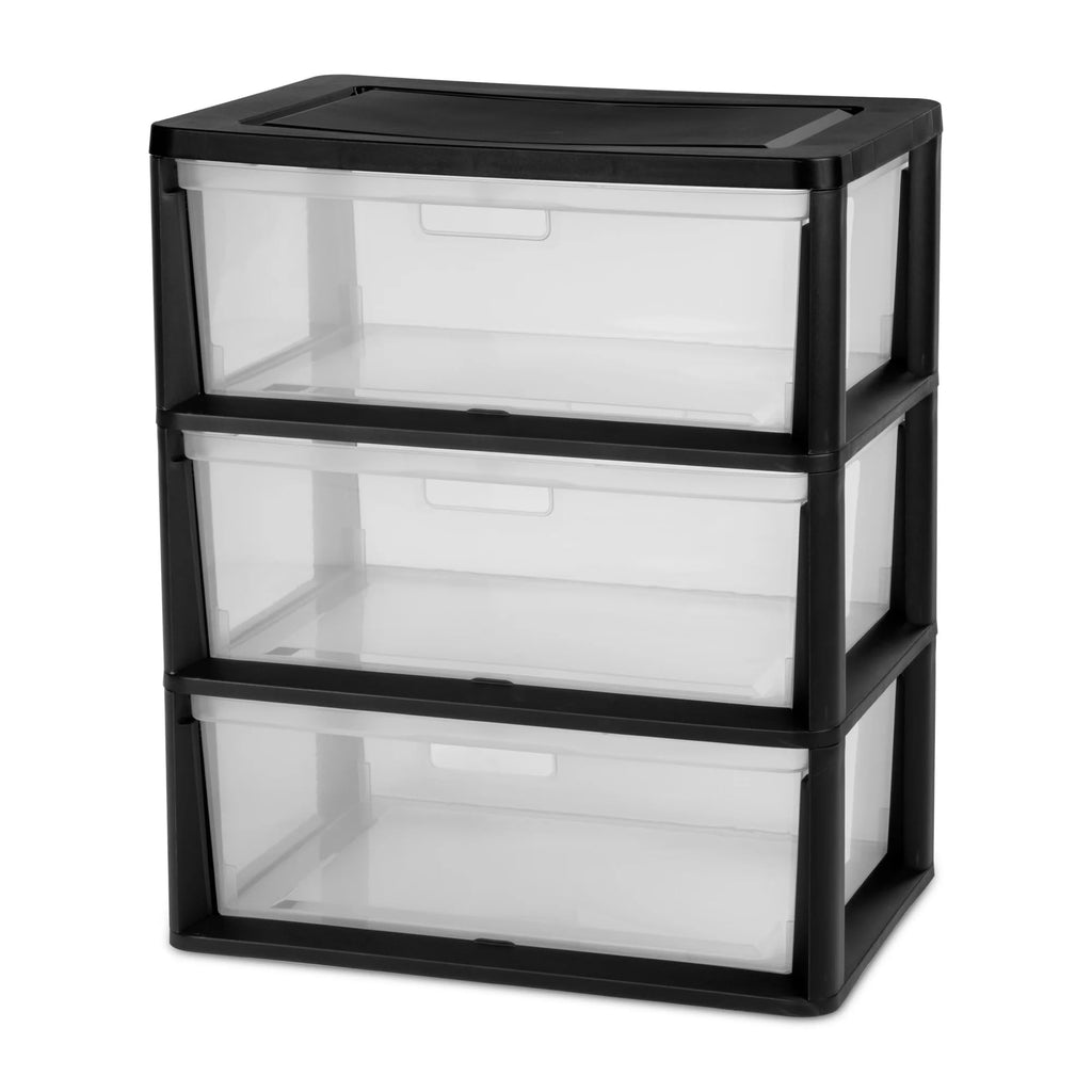 3 Drawer Clear Plastic Storage Cart Z816