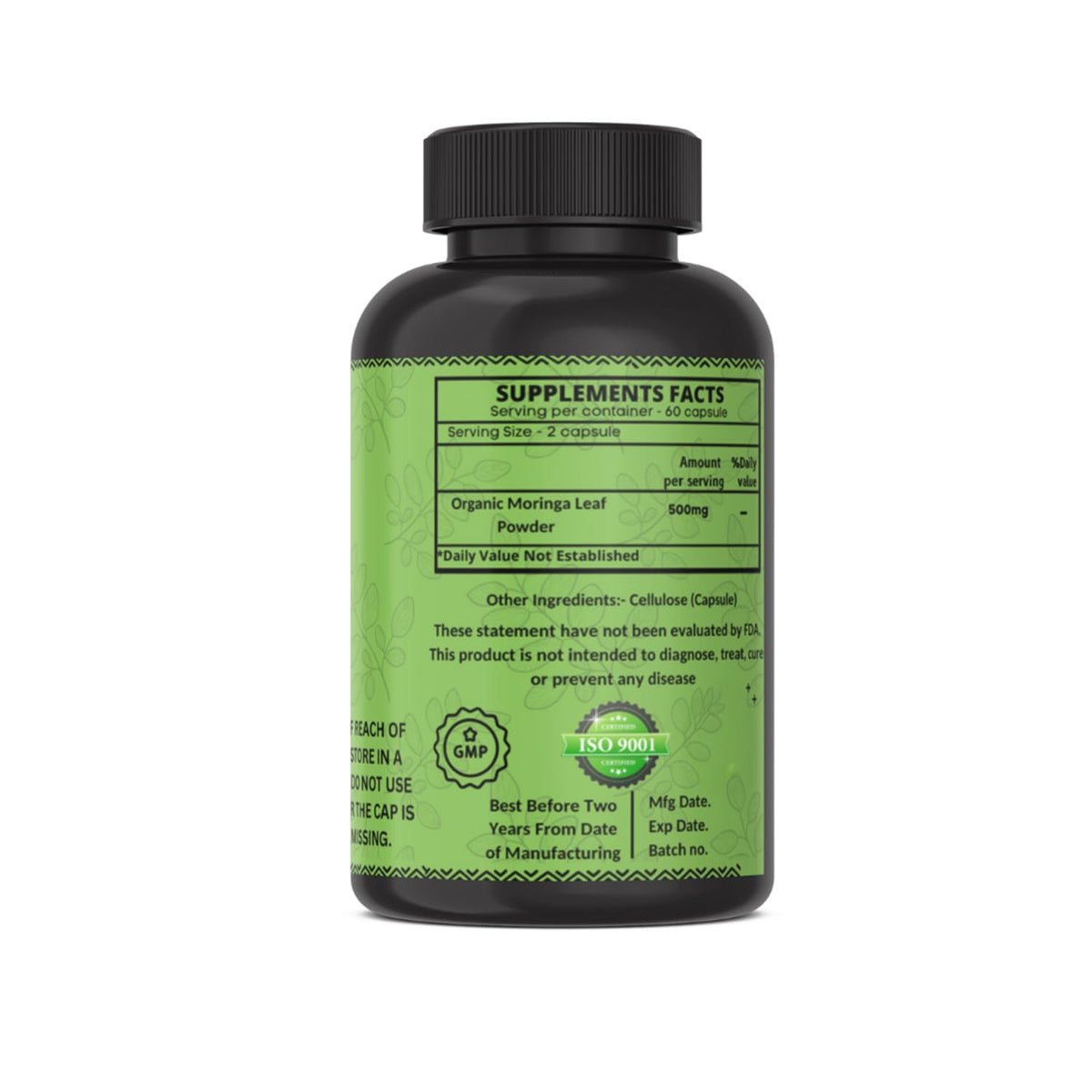 Organic Moringa Capsules 120 Capsules A728185