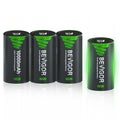 Rechargeable D Batteries 10000mAh NiMH 4 Count A6352
