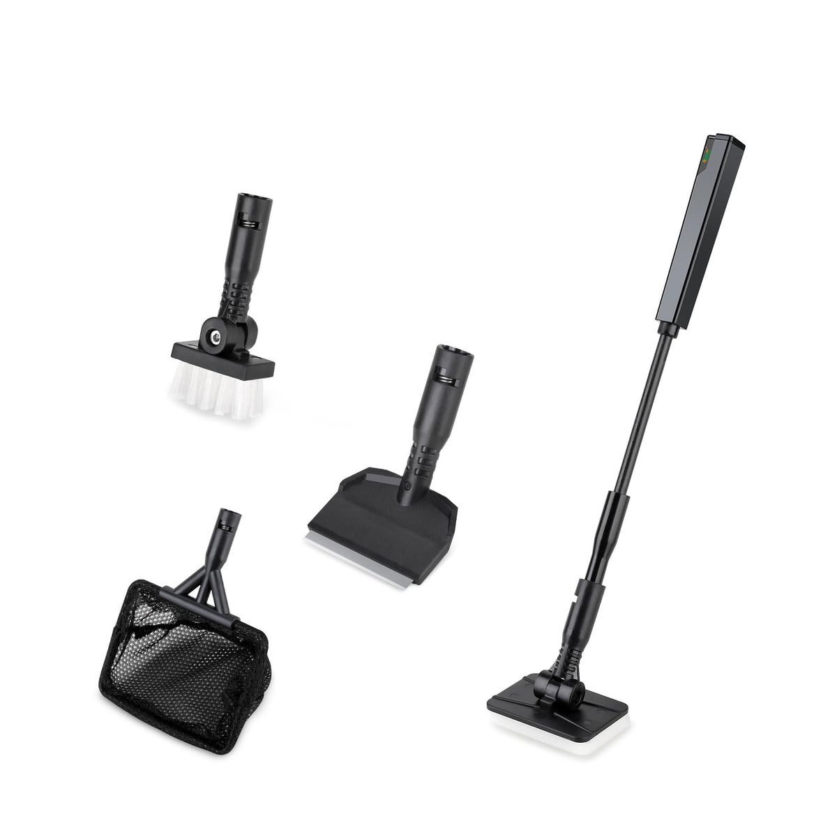 Small 4 in 1 Aquarium Cleaning Tools Kit with Fish Net Algae Scraper Clean Brush Flat Sponge D3856