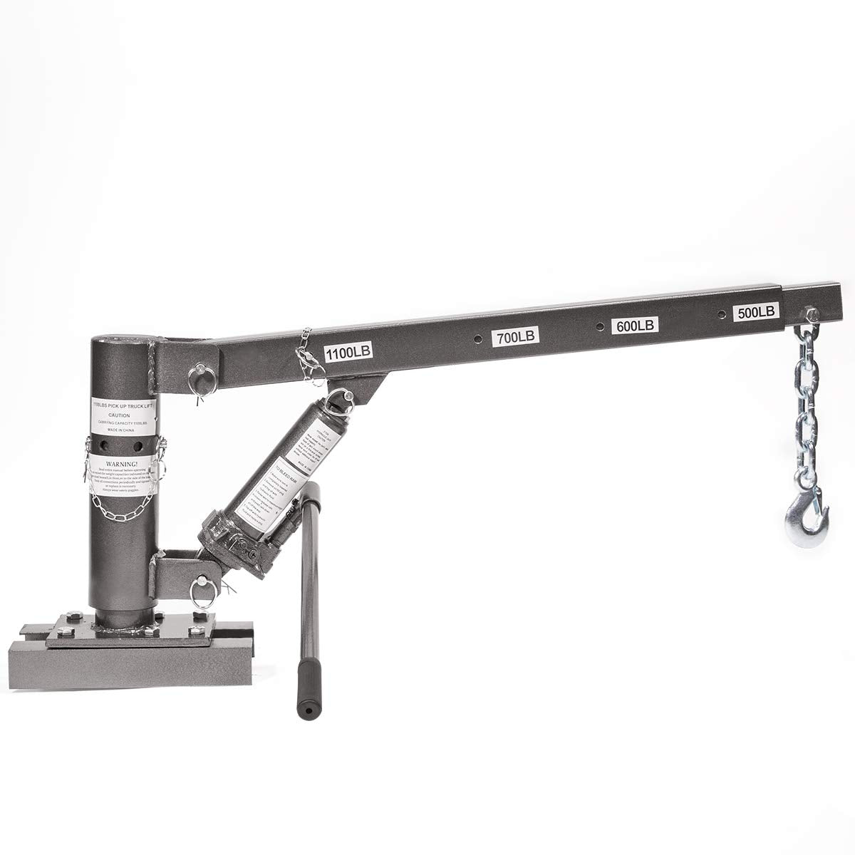 1/2 Ton Capacity Pickup Truck Hoist Lift Jib Crane Telescopic Boom T5547