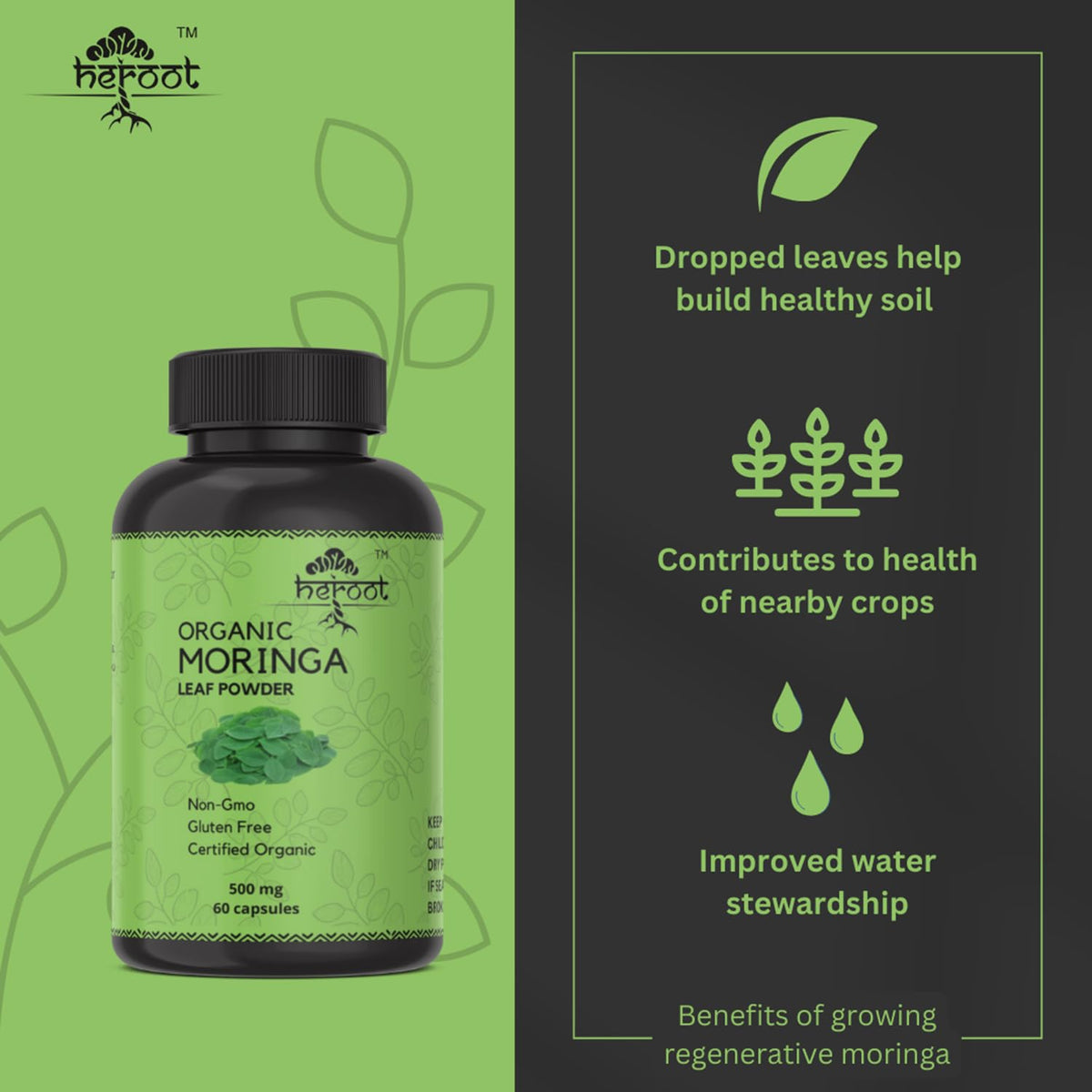 Organic Moringa Capsules 120 Capsules A728185