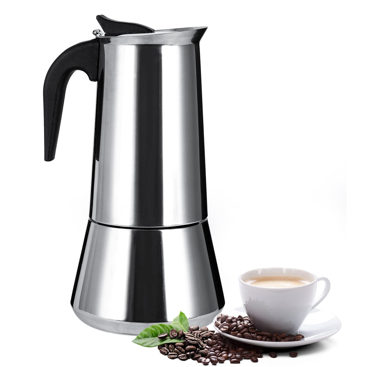 Stainless Steel Stovetop Moka Pot Espresso Maker 12 Cup 600ml J4005