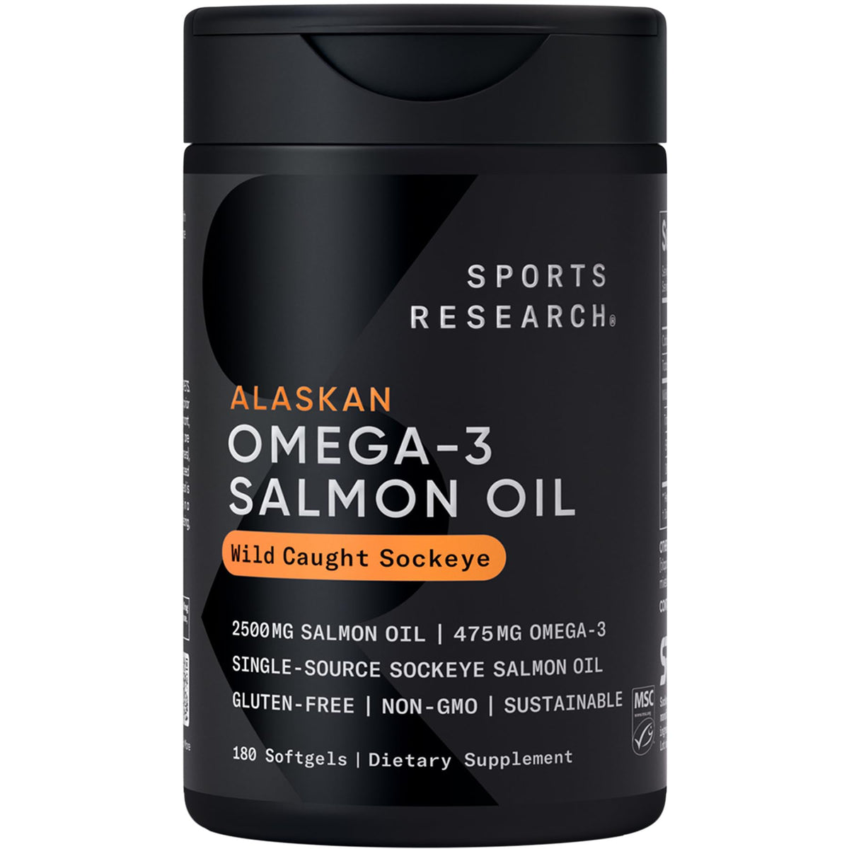 Omega-3 Wild Sockeye Salmon Oil 2500mg 180 Softgels G188