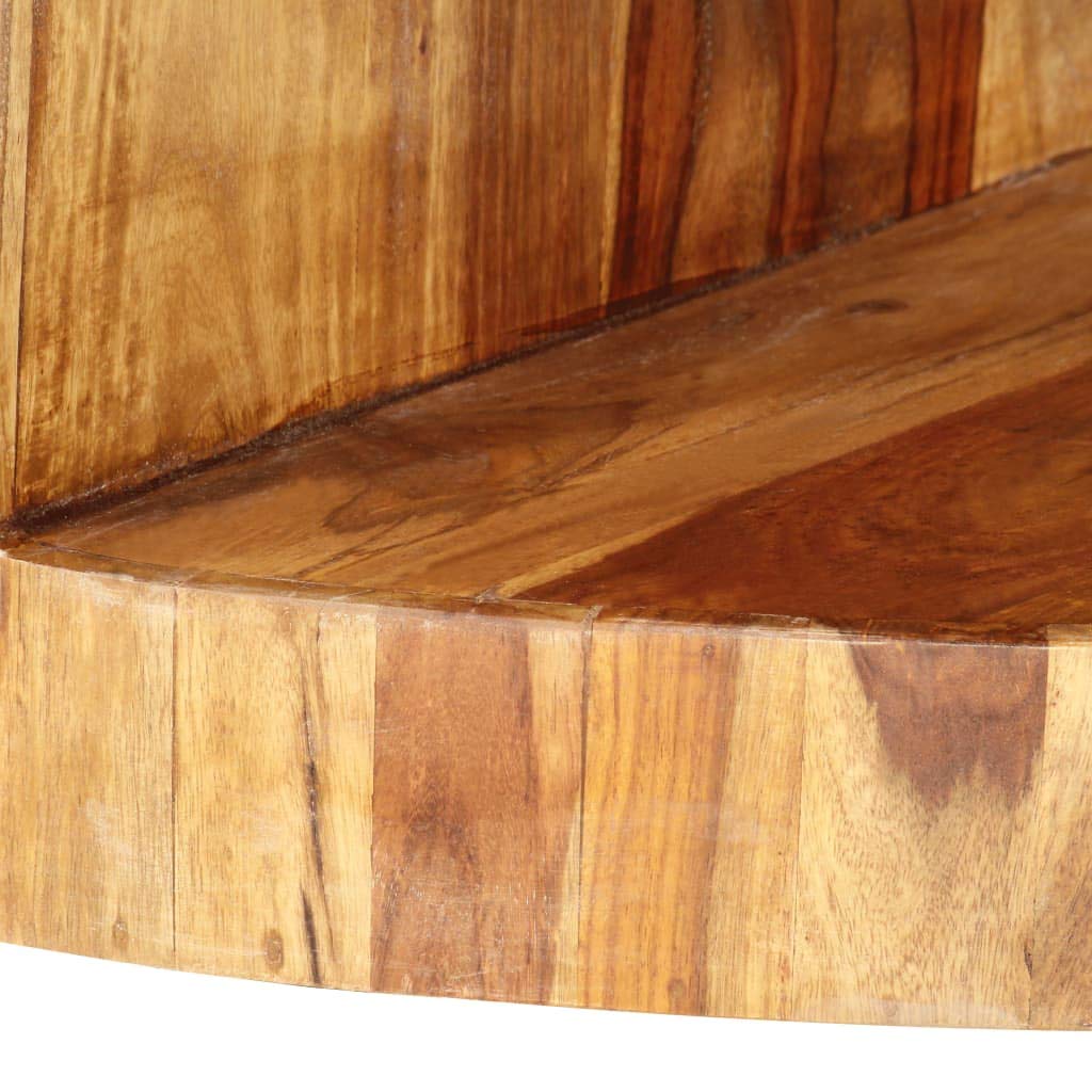 Round Coffee Table 25.6"x11.8" Solid Sheesham Wood G42844