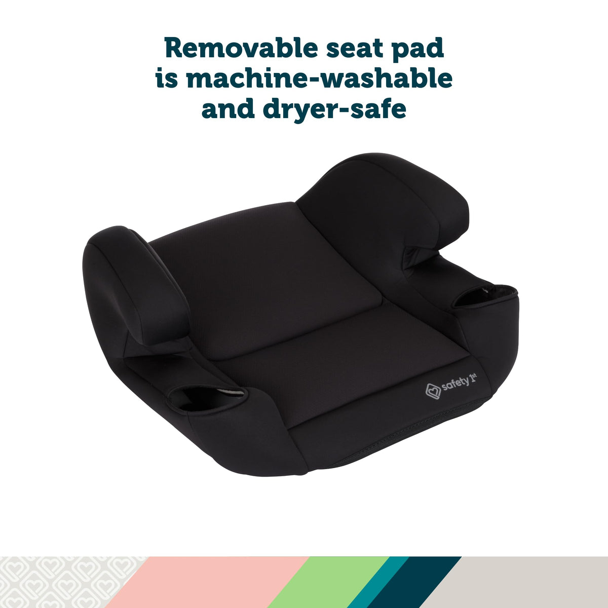 Lightweight Backless Booster Car Seat, 2-Pack, Black W261