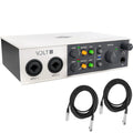 USB Audio Interface with 2 XLR Cables X445