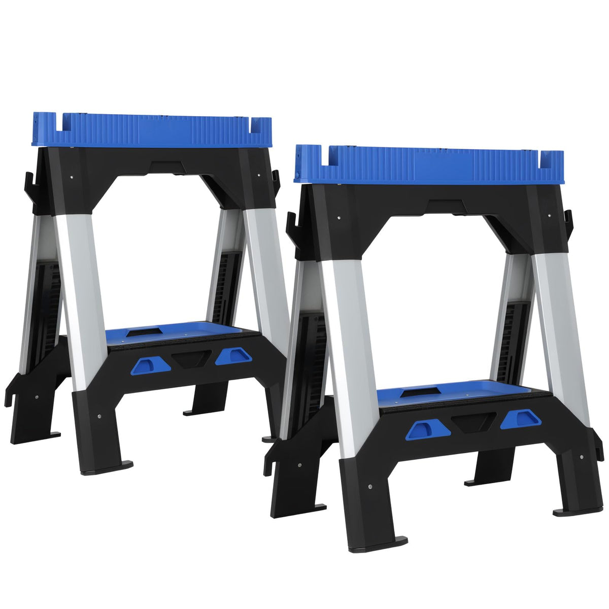 Folding Heavy Duty Sawhorses 2 Pack, 2500 LBS Load Capacity V15744