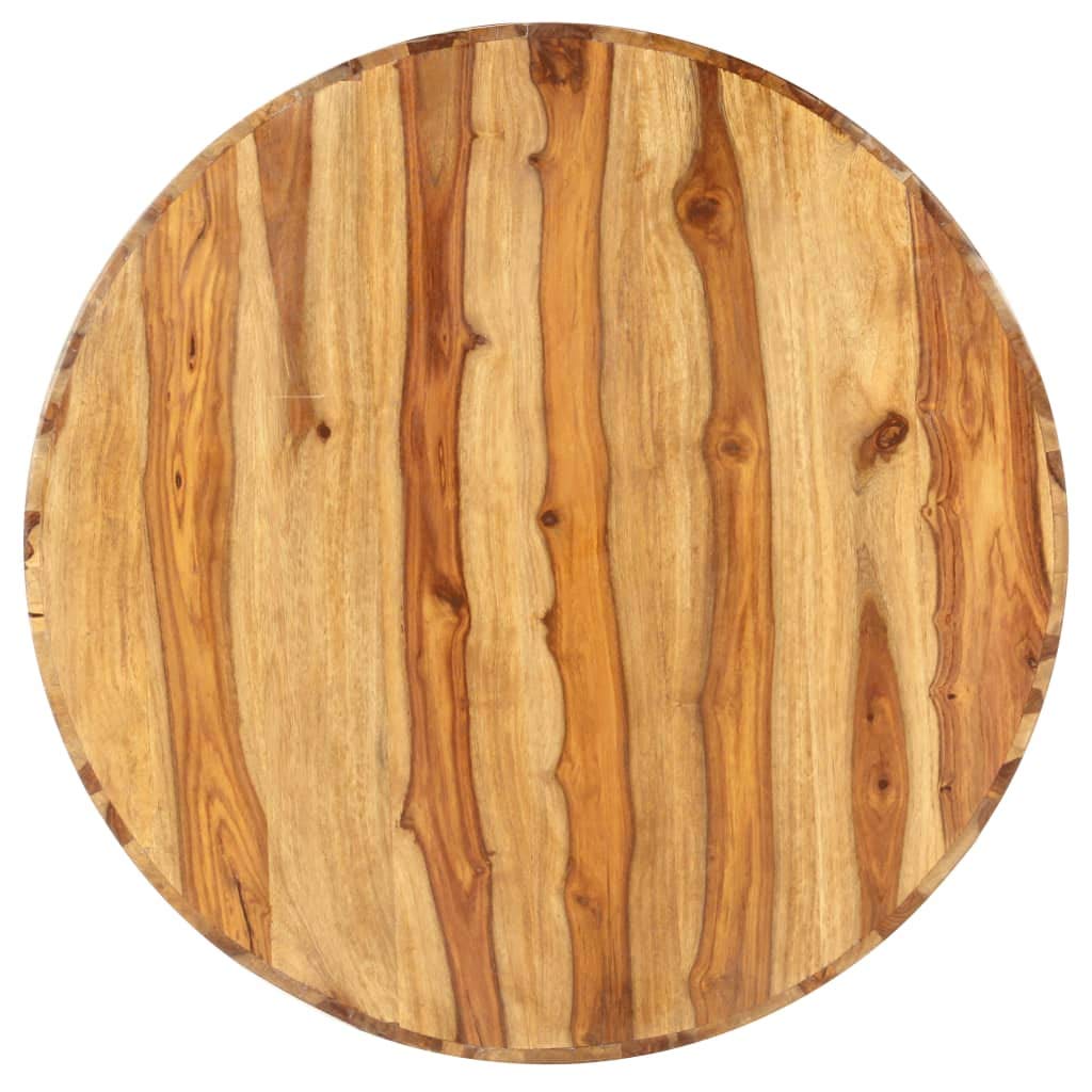 Round Coffee Table 25.6"x11.8" Solid Sheesham Wood G42844
