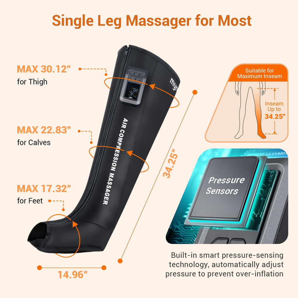 Cordless Full Leg Air Compression Massager F297