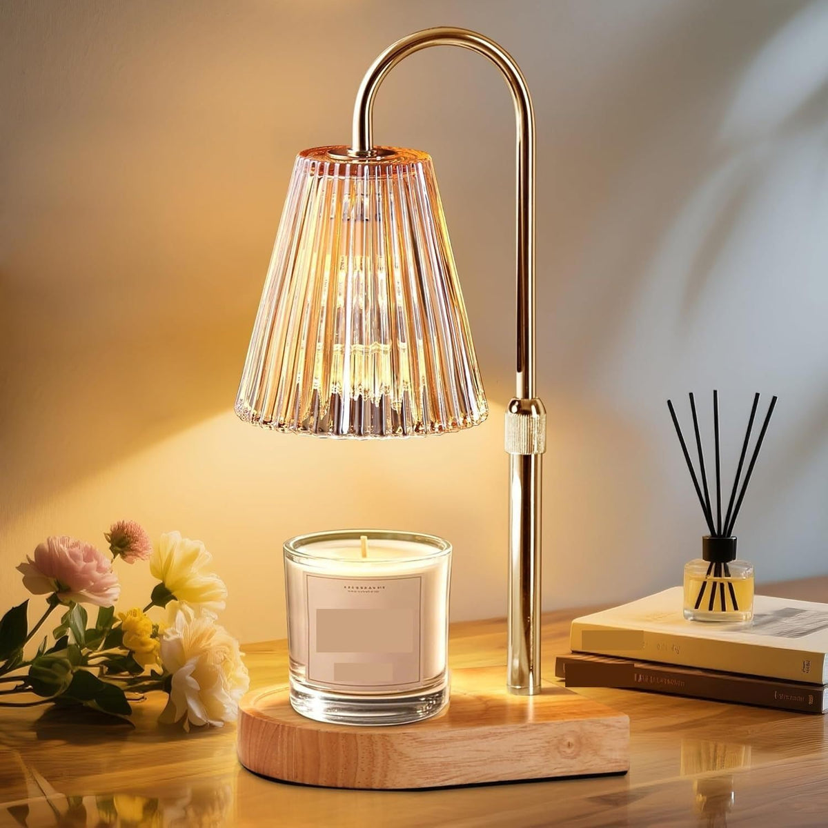Height Adjustable Dimmable Candle Warmer Lamp with Timer U37723