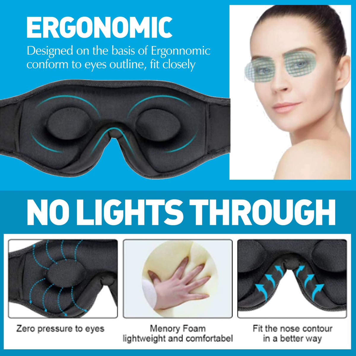 Bluetooth Sleep Mask with Headphones J166783