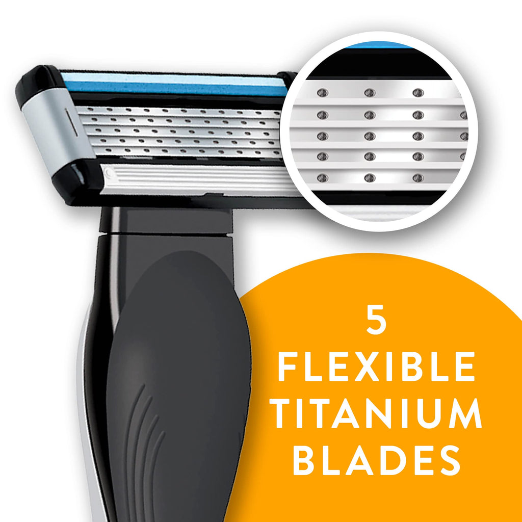 5 Flexible Blade Unisex Razor Refills 4-Count U708163