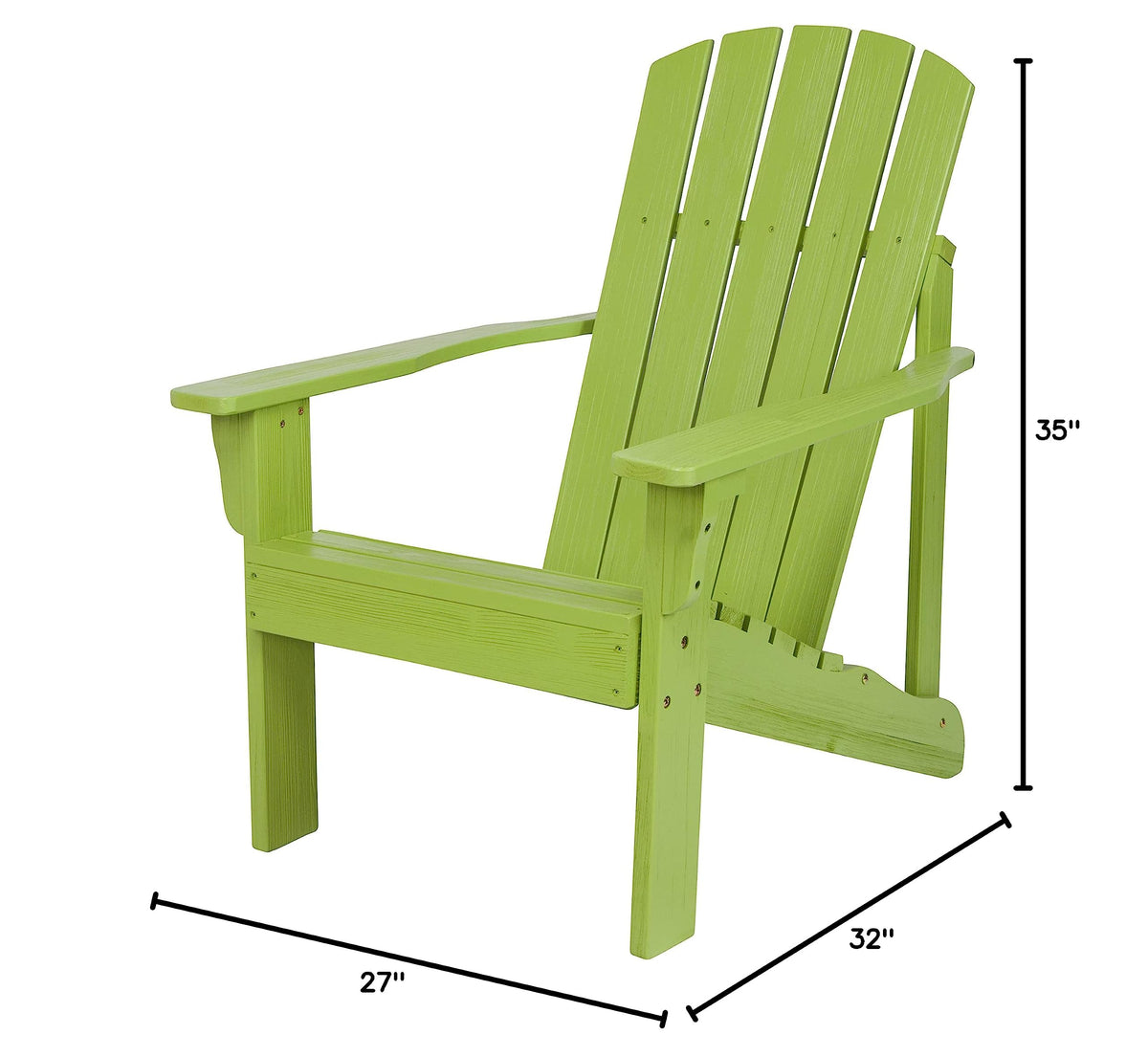 Lime Green Wooden Adirondack Chair H959816