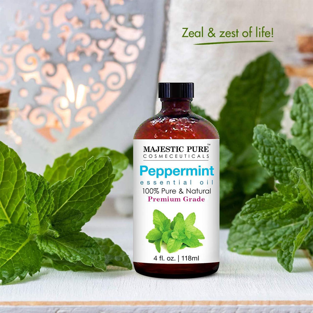 Peppermint and Eucalyptus Essential Oil 4 fl oz Pack of 2 G97778