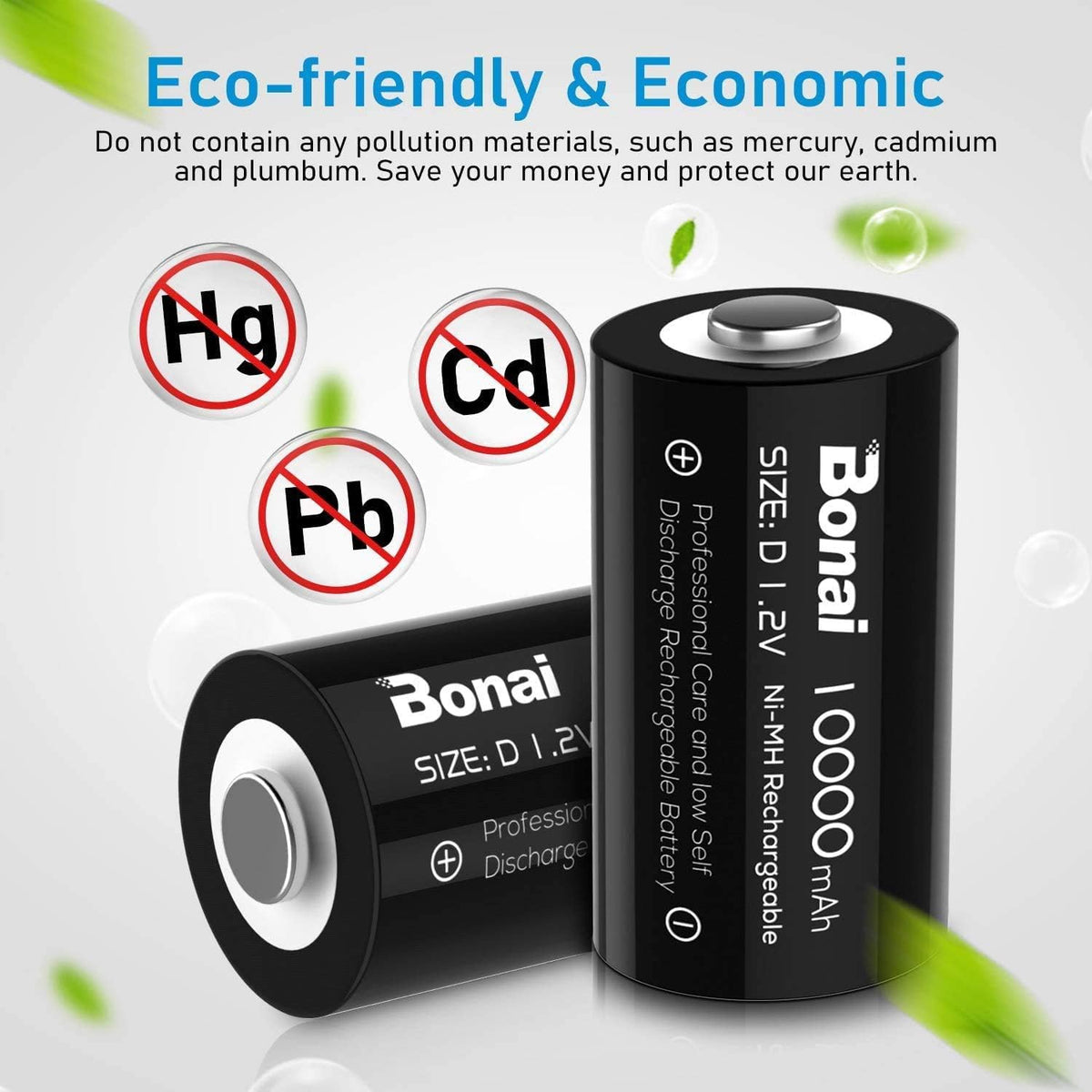 Rechargeable D Batteries 4 Pack I2237