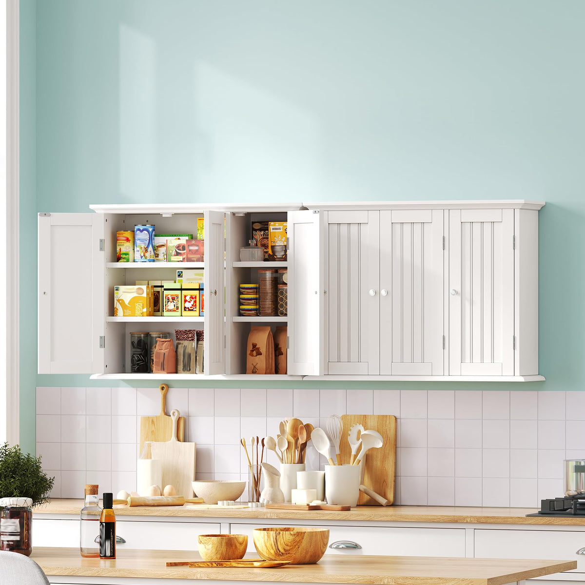 Laundry Cabinet with 3 Doors and Adjustable Shelves C5482