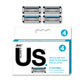5 Flexible Blade Unisex Razor Refills 4-Count U708163