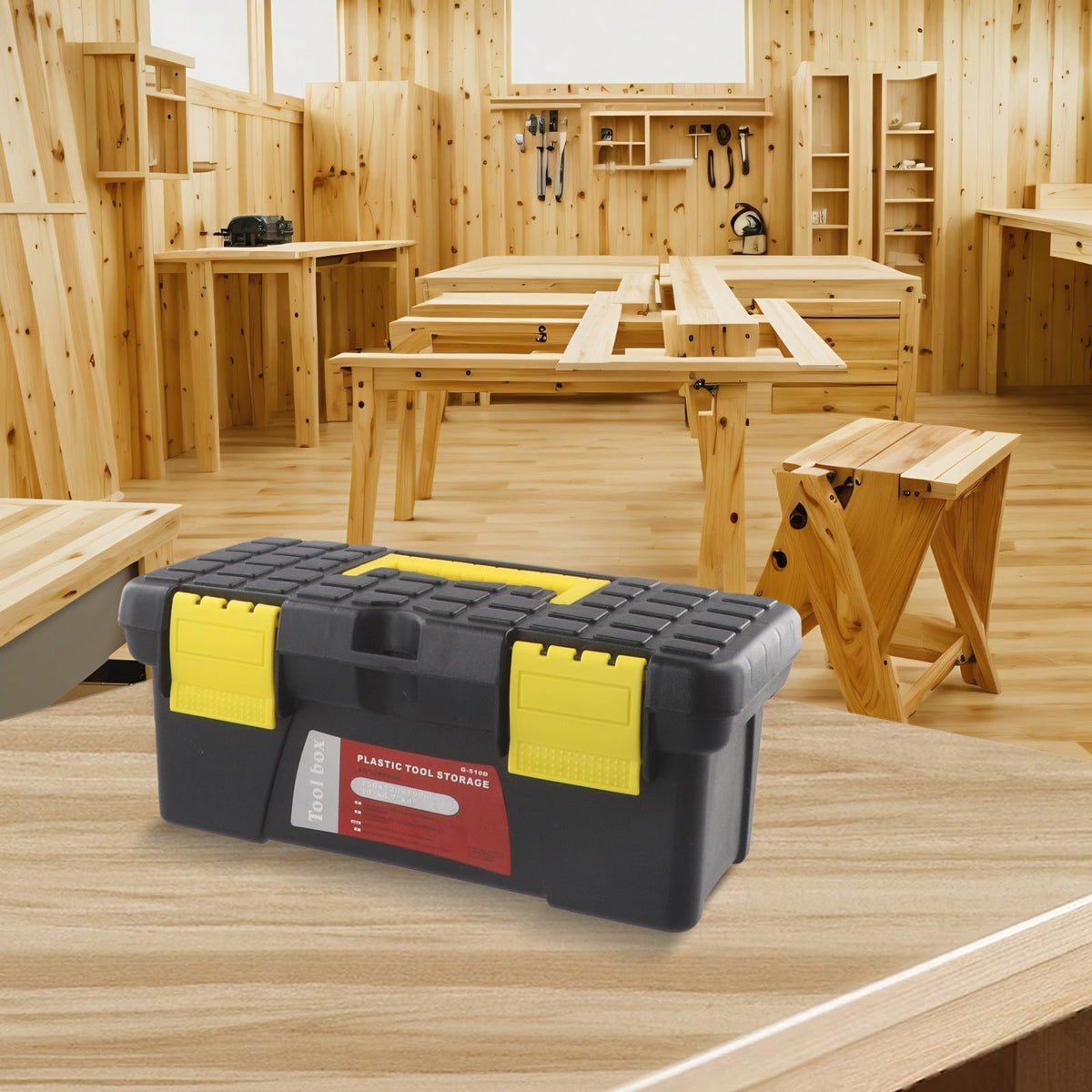 10 Inch Black Plastic Toolbox C806694