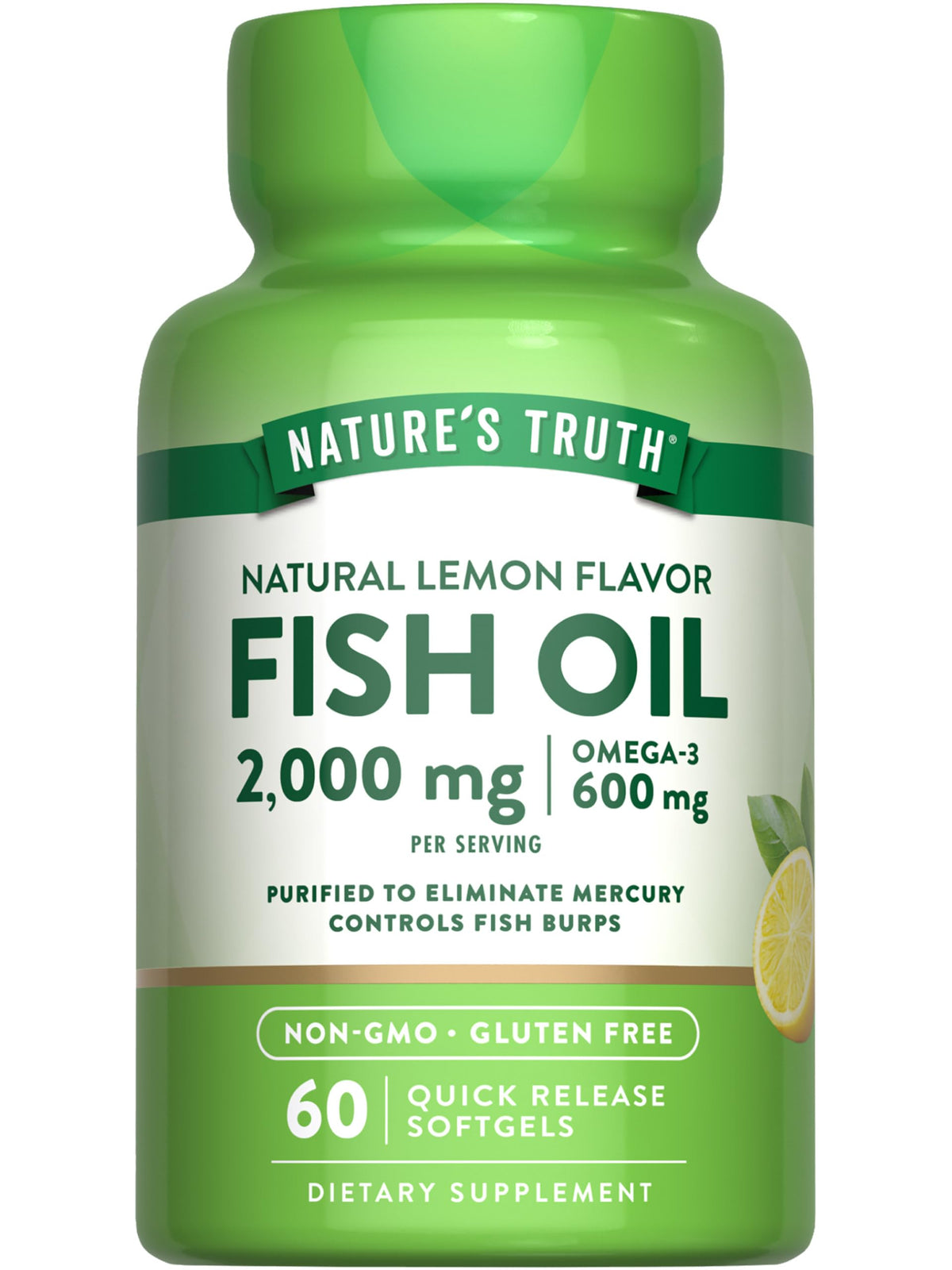 Fish Oil Omega 3 2000mg 60 Softgels I512938