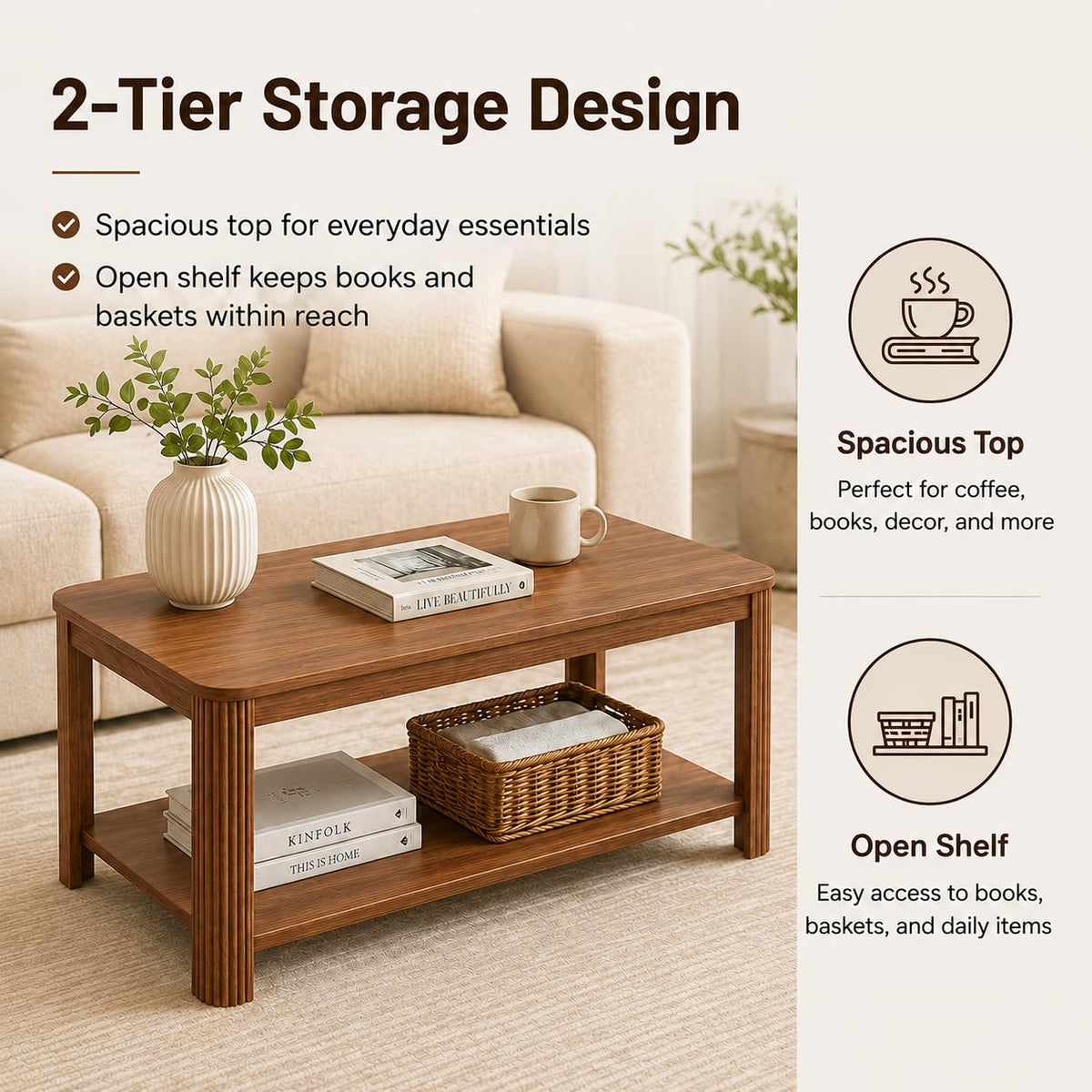 Walnut Coffee Table N6957