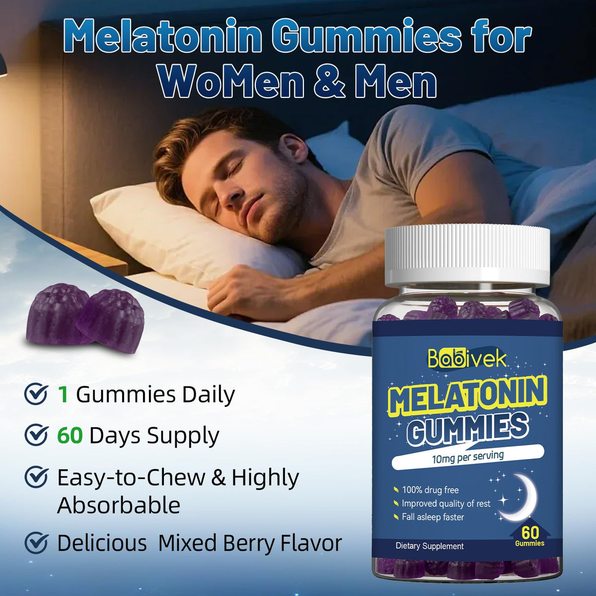 10mg Melatonin Gummies 60 Count Q2994