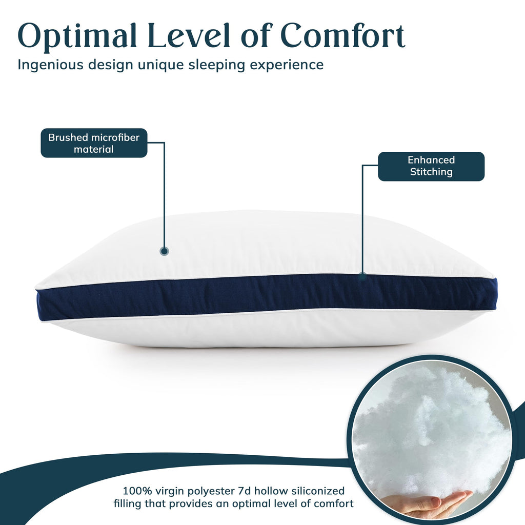 King 2 Pack Down Alternative Gusseted Pillows L8581