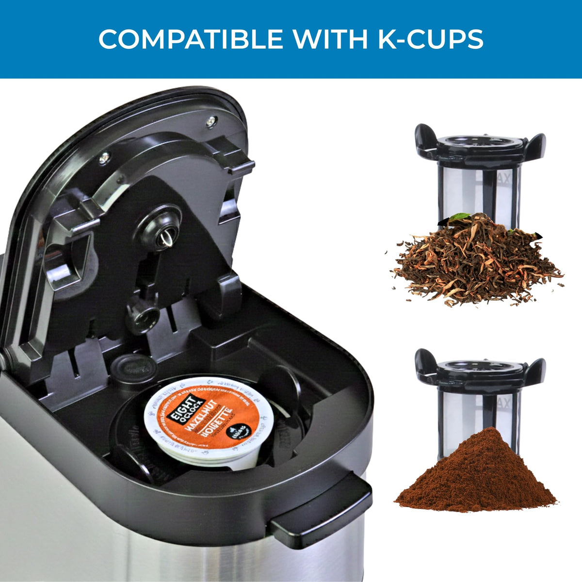 Single Serve Coffee Maker 6–12 Oz Black N27475