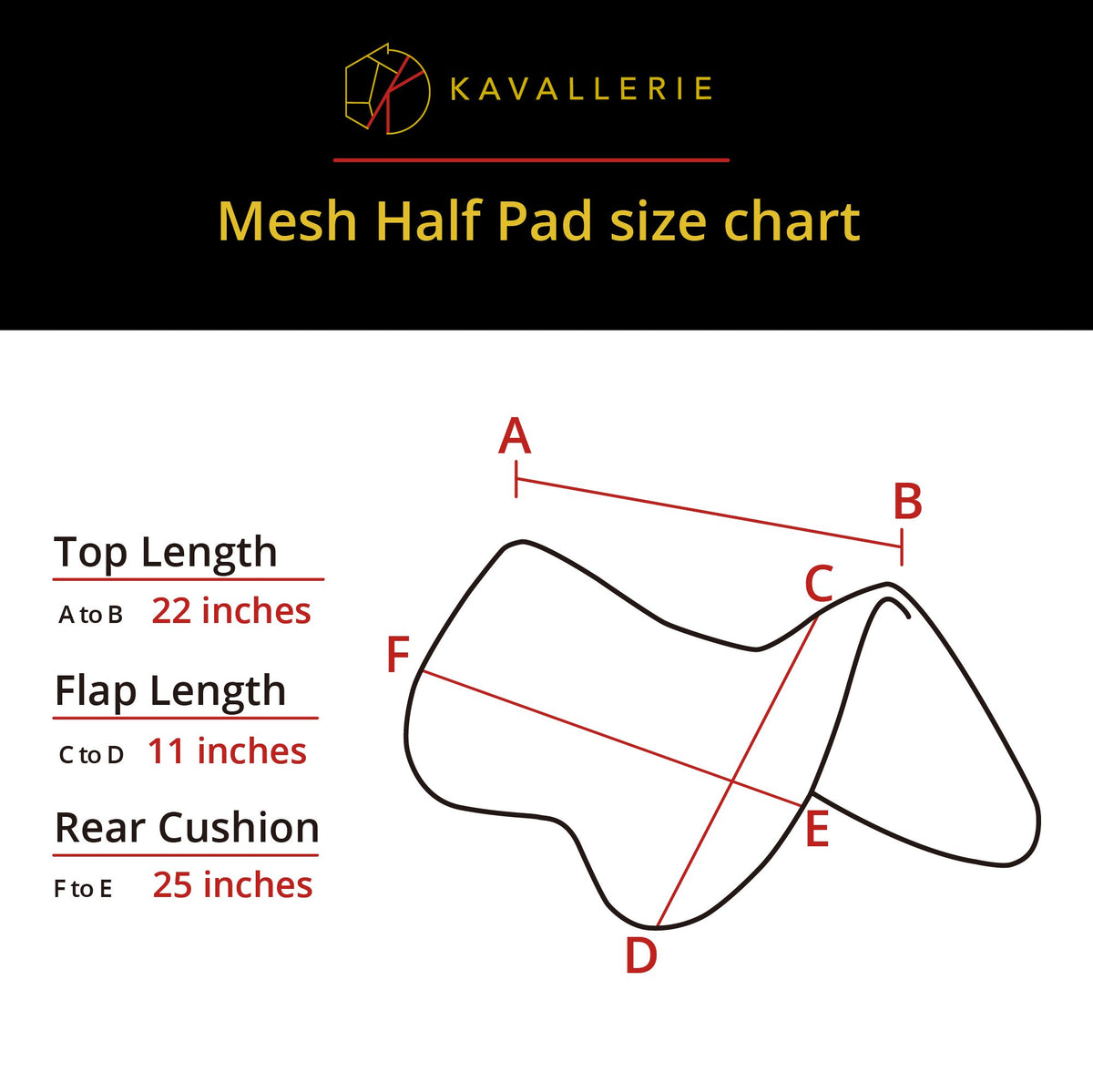 3D Air-Mesh Half Pad English Saddle J238