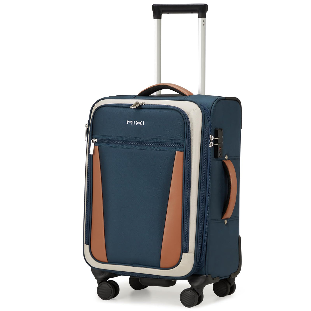 20 Inch Expandable Softside Carry On Luggage with Front Pocket O27460