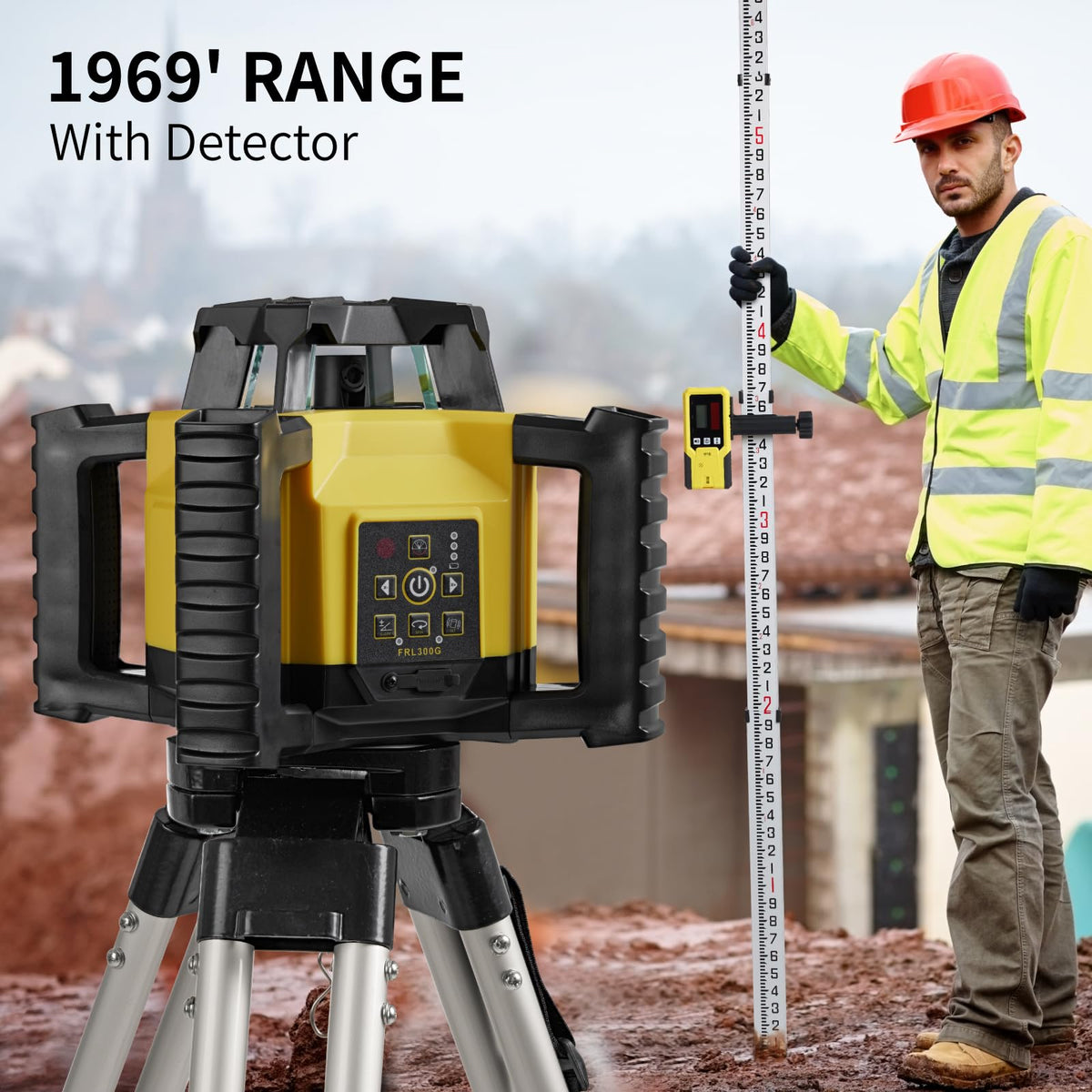 Green Self-Leveling Rotary Laser Level Kit with Tripod C164150