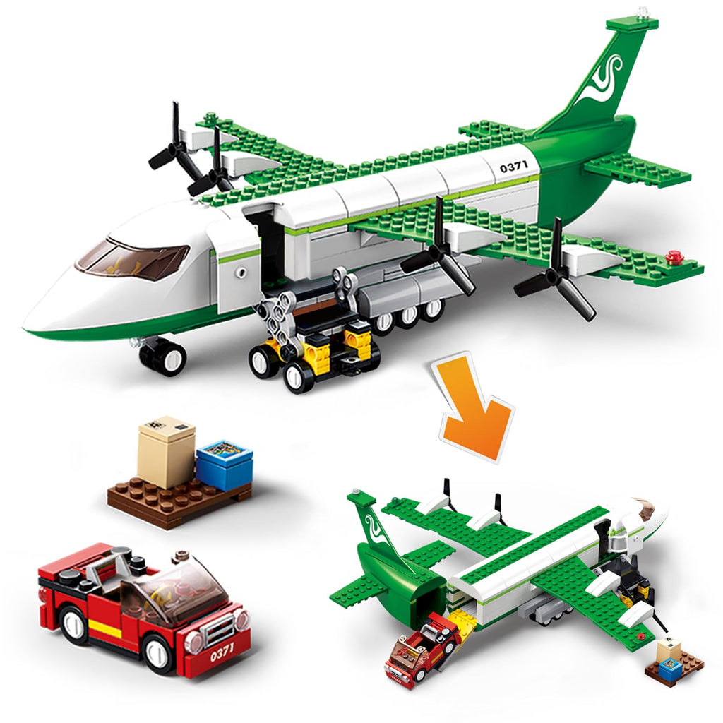 City Cargo Plane Building Set with Car L452535