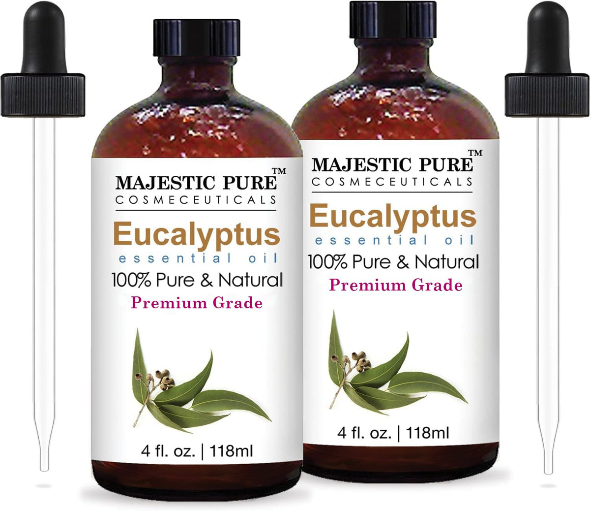 Peppermint and Eucalyptus Essential Oil 4 fl oz Pack of 2 G97778