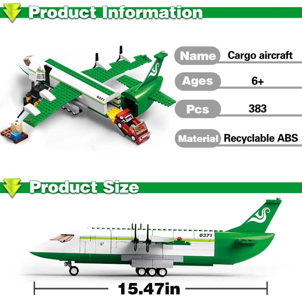 City Cargo Plane Building Set with Car L452535