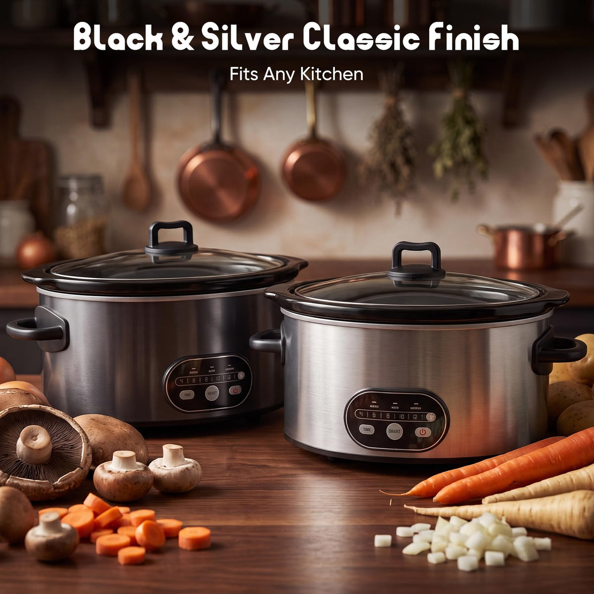 8 Quart Programmable Ceramic Nonstick Slow Cooker T61816