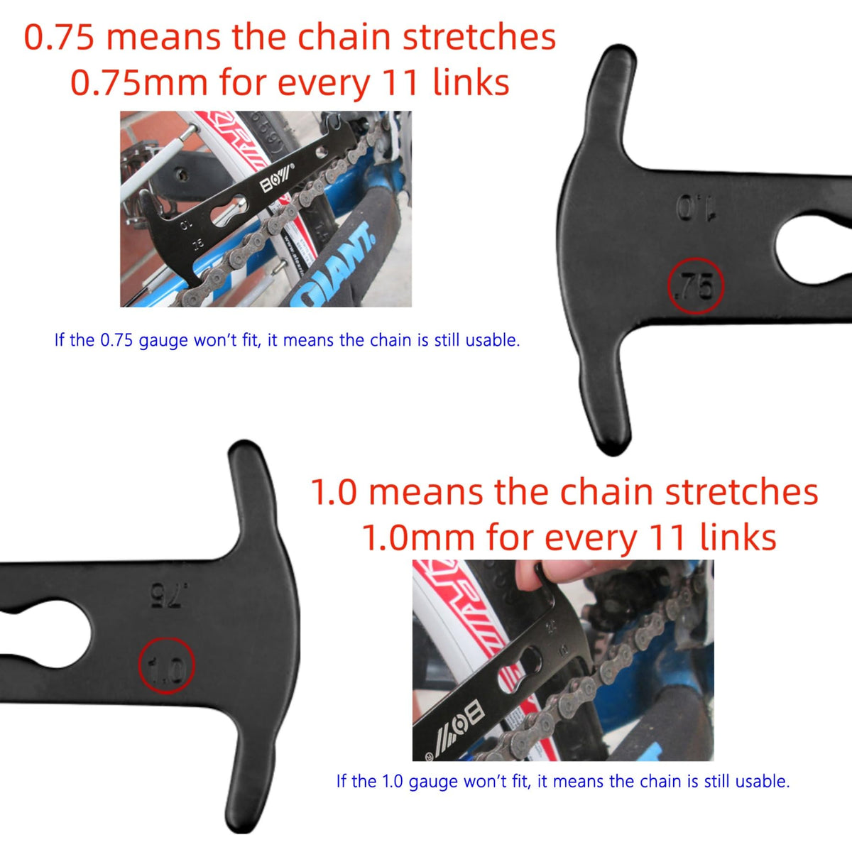 Bike Chain Breaker Tool Set Chain Checker 1-12 Speed N3748