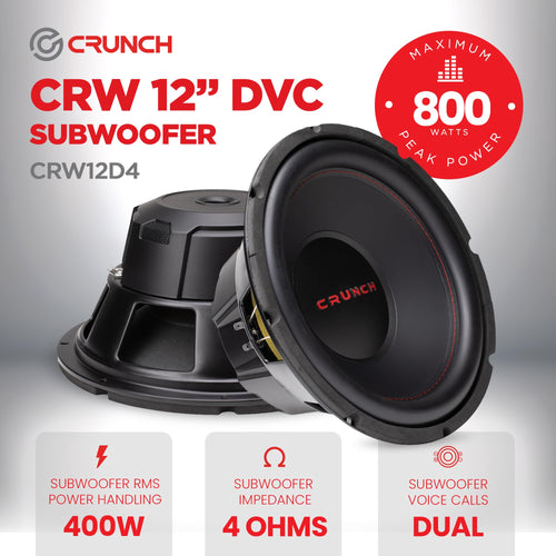 12 Inch 800 Watt 4 Ohm Dual Voice Coil Car Subwoofer C7482