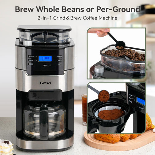 10-Cup Grind & Brew Coffee Maker with Burr Grinder U11106