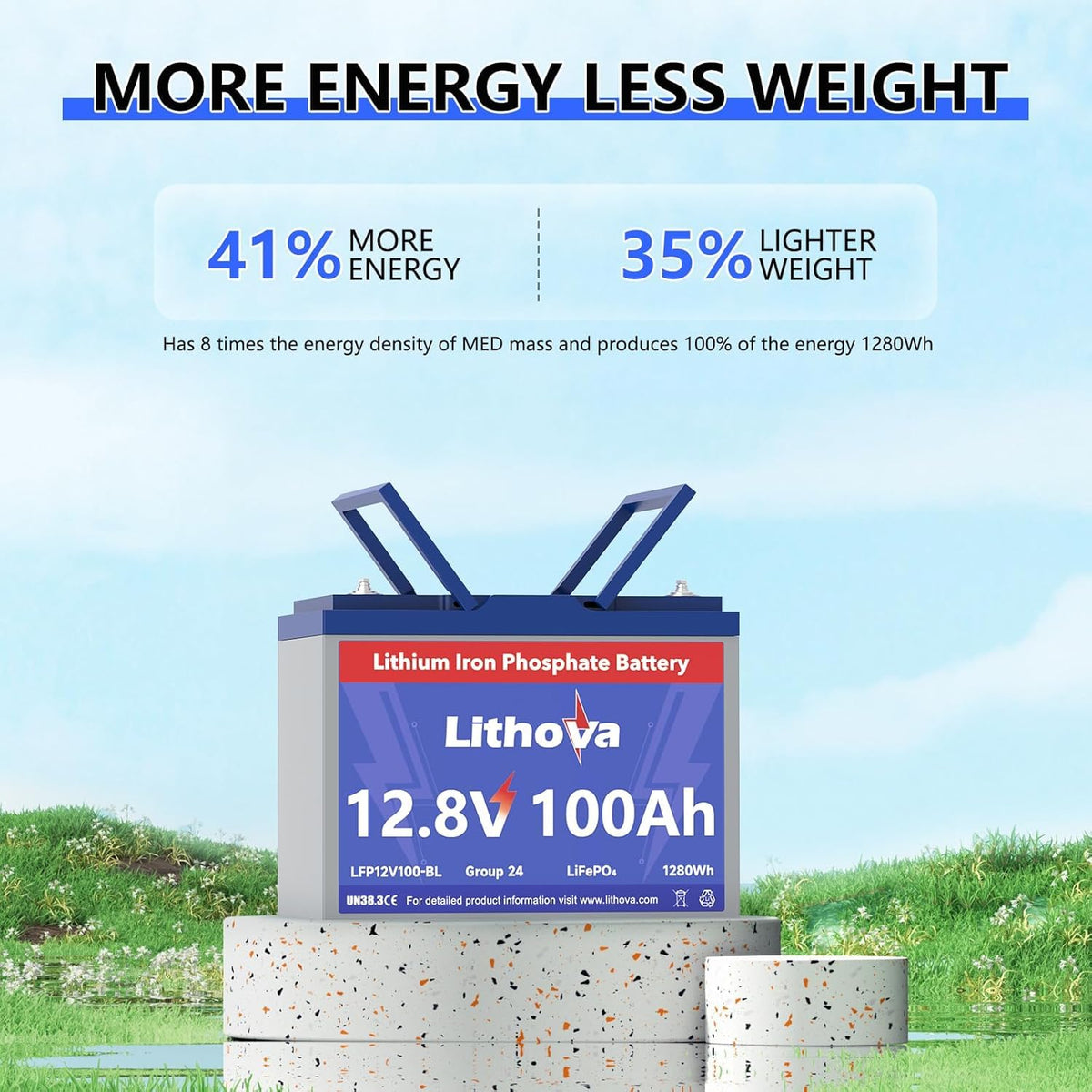 12V 100Ah LiFePO4 Battery H341836