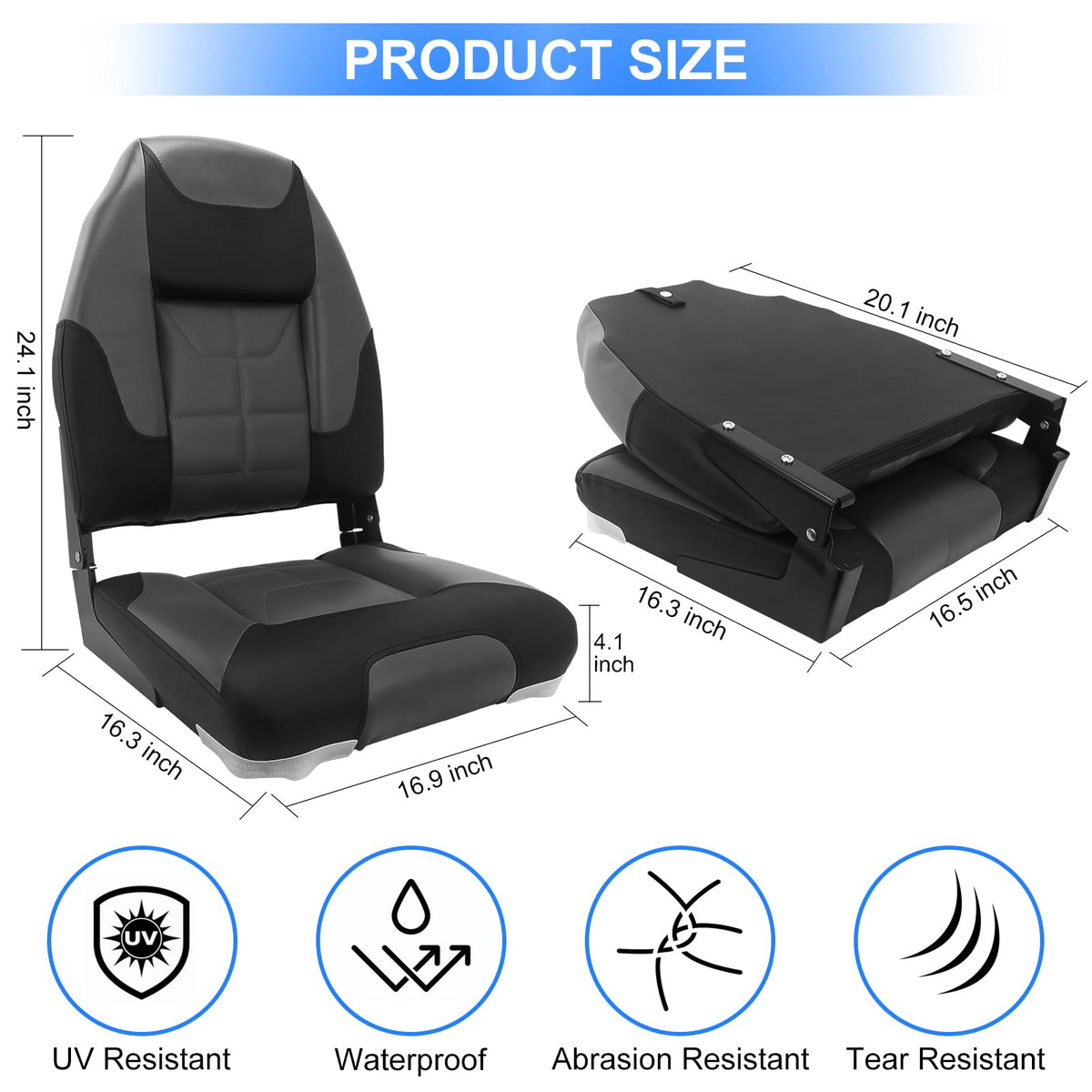 High Back Folding Boat Seat 2 Pack Y565694