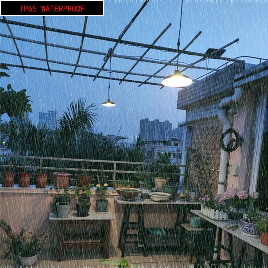 Solar Pendant Lights IP65 Waterproof Dusk to Dawn with Remote Controller H24572
